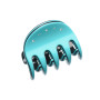 Very small size regular shape Hair jaw clip in Turquoise and black Kosmart - 1