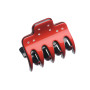 Very small size regular shape Hair jaw clip in Marlboro red and black Kosmart - 1