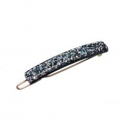 Very small size tiny and skinny shape Hair clip in Silver glitter Kosmart - 1