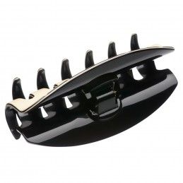 Very large size regular shape hair jaw clip in Beige and Black Kosmart - 2
