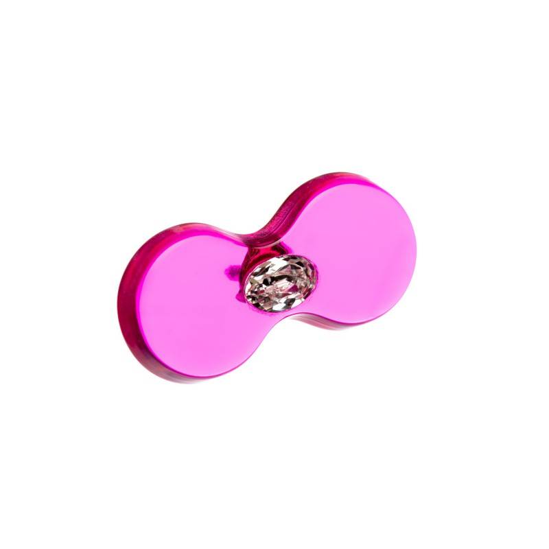 Small size bow shape brooch in Pink Kosmart - 1