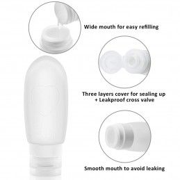 Black reusable silicone container for cosmetic Comwell.pro - 6