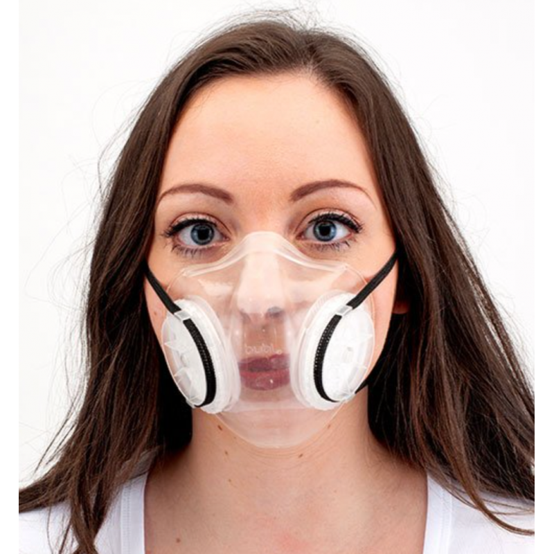 Bubl transparent reusable face mask DENMAN - 2