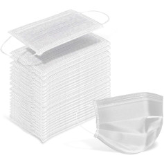 NONWOVEN MASK-ELASTIC WHITE, 50pcs Beautyforsale - 4