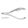 Cuticle nipper, carbon steel, nickel plated, gilded handles, size 10cm, blades 7mm Kiepe - 1