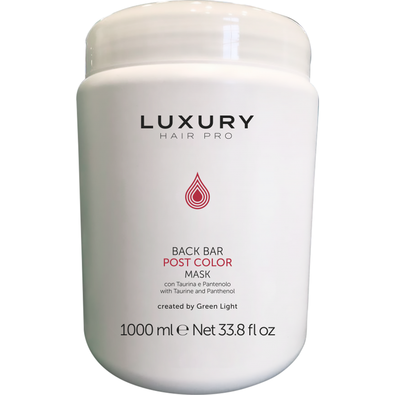 Luxury Pro Back Bar post color mask with Taurine and Panthenol, 1000 ml Green light - 1