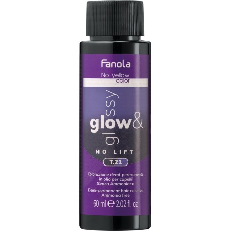 Fanola Glow & Glossy T.12 Demi-Permanent Hair Color Oil, Ammonia Free, 60ml