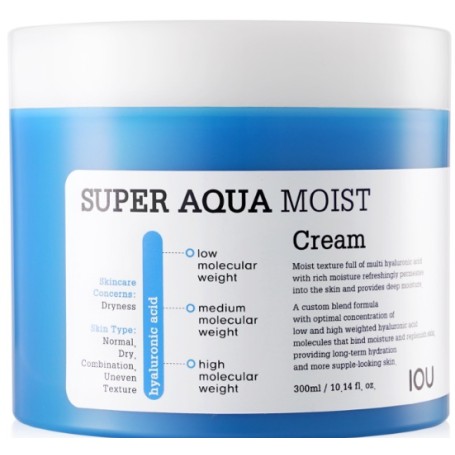 IOU Super Aqua Moist Cream, 300ml