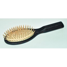Hair brush, classic design with cushioning, 220 x 62 mm. 9 rows KELLER - 1